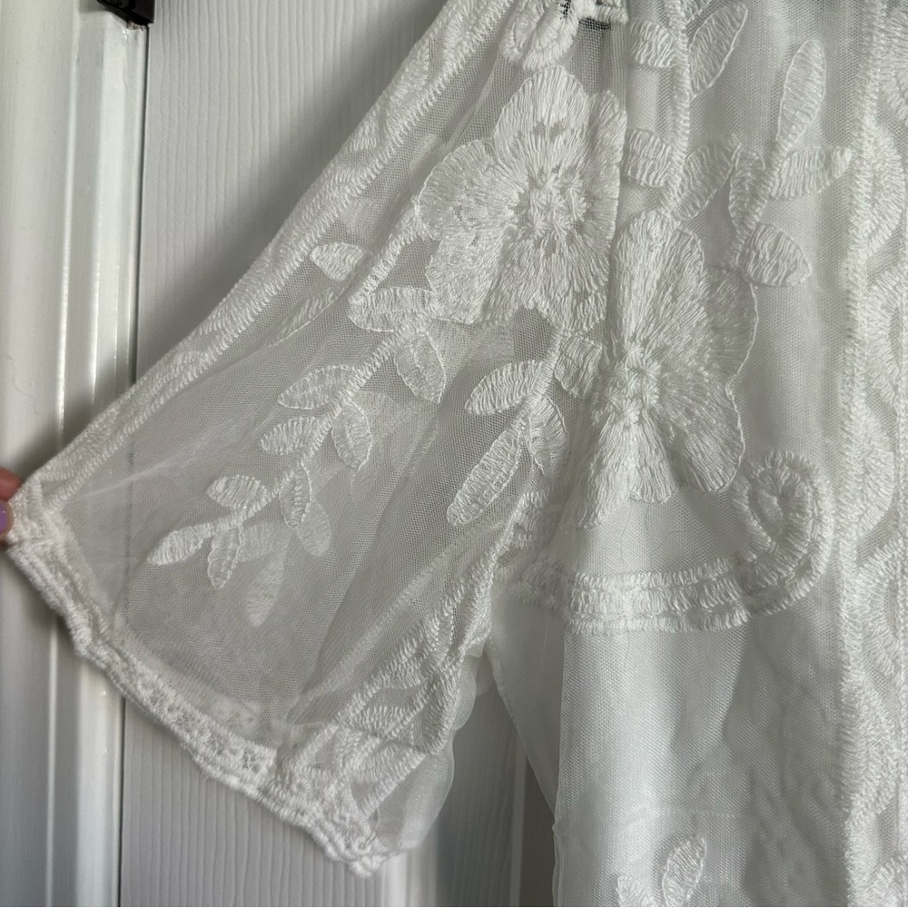 Fairsweety V-Neck Lace Maxi Wedding Dress - Size Large - Picture 7 of 12